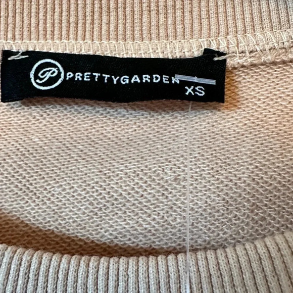 PRETTY GARDEN Women’s Long Sleeve Ok Pleated Patchwork  Pullover Mini Dress - Picture 7 of 9